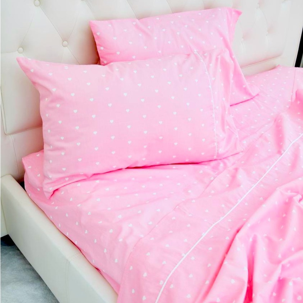 💖🩷Dolls Kill Micro Heart Pink Full / Queen Sheet Set🩷